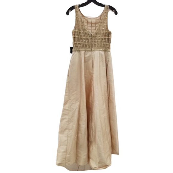 NWT Aidan Mattox Beaded Bodice Taffeta Ball Gown - Picture 6 of 11